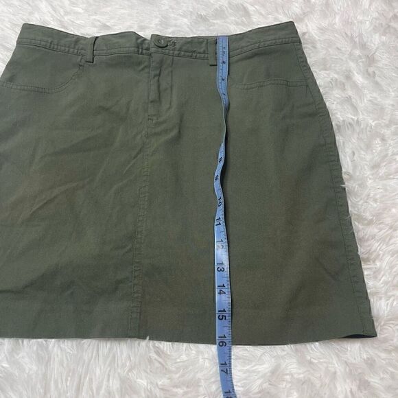 Mario Serrani Italy Skort Built in Shorts Skirt Mini Stretch Sz M Army Green - Picture 4 of 6